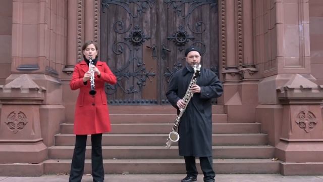 J.S.Bach - A.Siloti "Prélude" BWV 855a. Yulia Drukh -clarinet, Kyrill Rybakov-bas-clarinet.