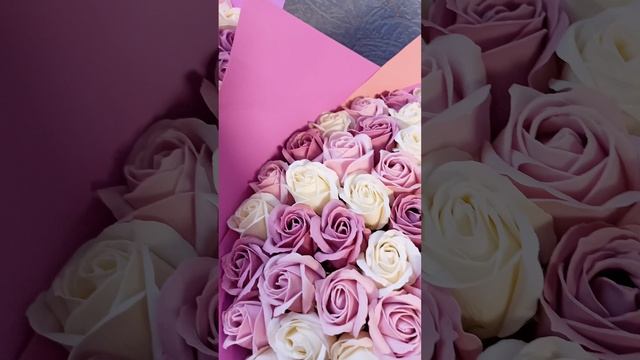 Букет из мыльных роз