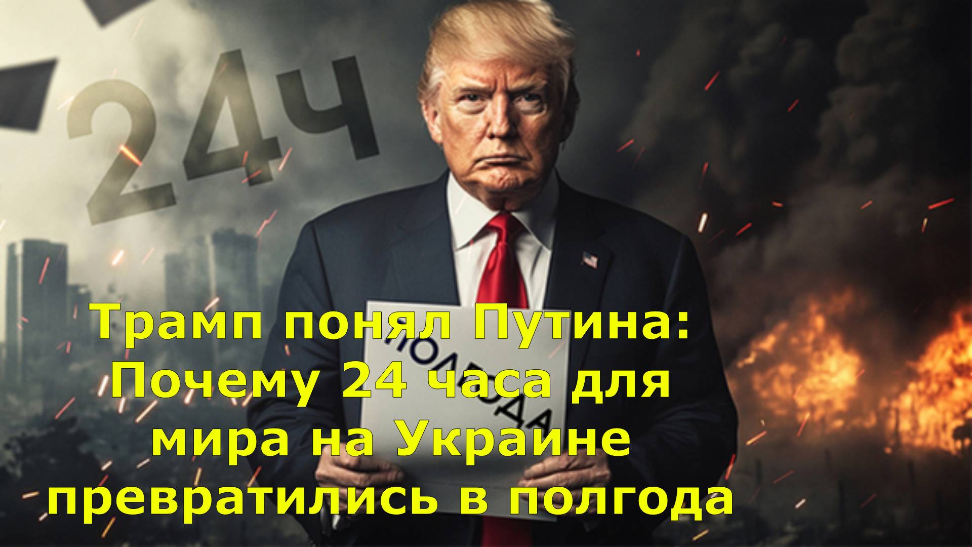 Трамп понял Путина: Почему 24 часа для мира на Украине превратились в полгода