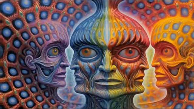 Psychedelic Trance - Alex Grey Cosmic Odyssey  Hallucinations mix 2024 (AI Graphic Visuals)