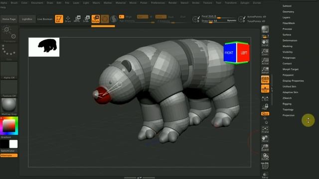 Zbrush 2020 болванки животных