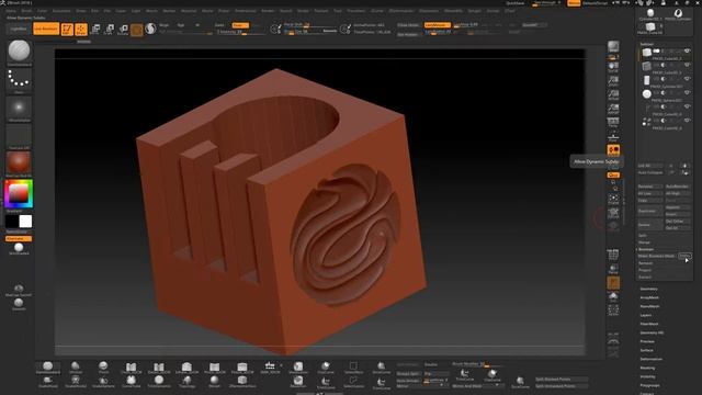 Zbrush. Lesson 18. Live Boolean