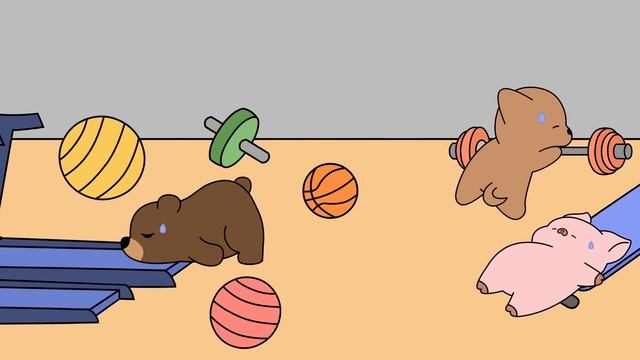 Котенок Кошик в финтнес зале! Приключения Кошика