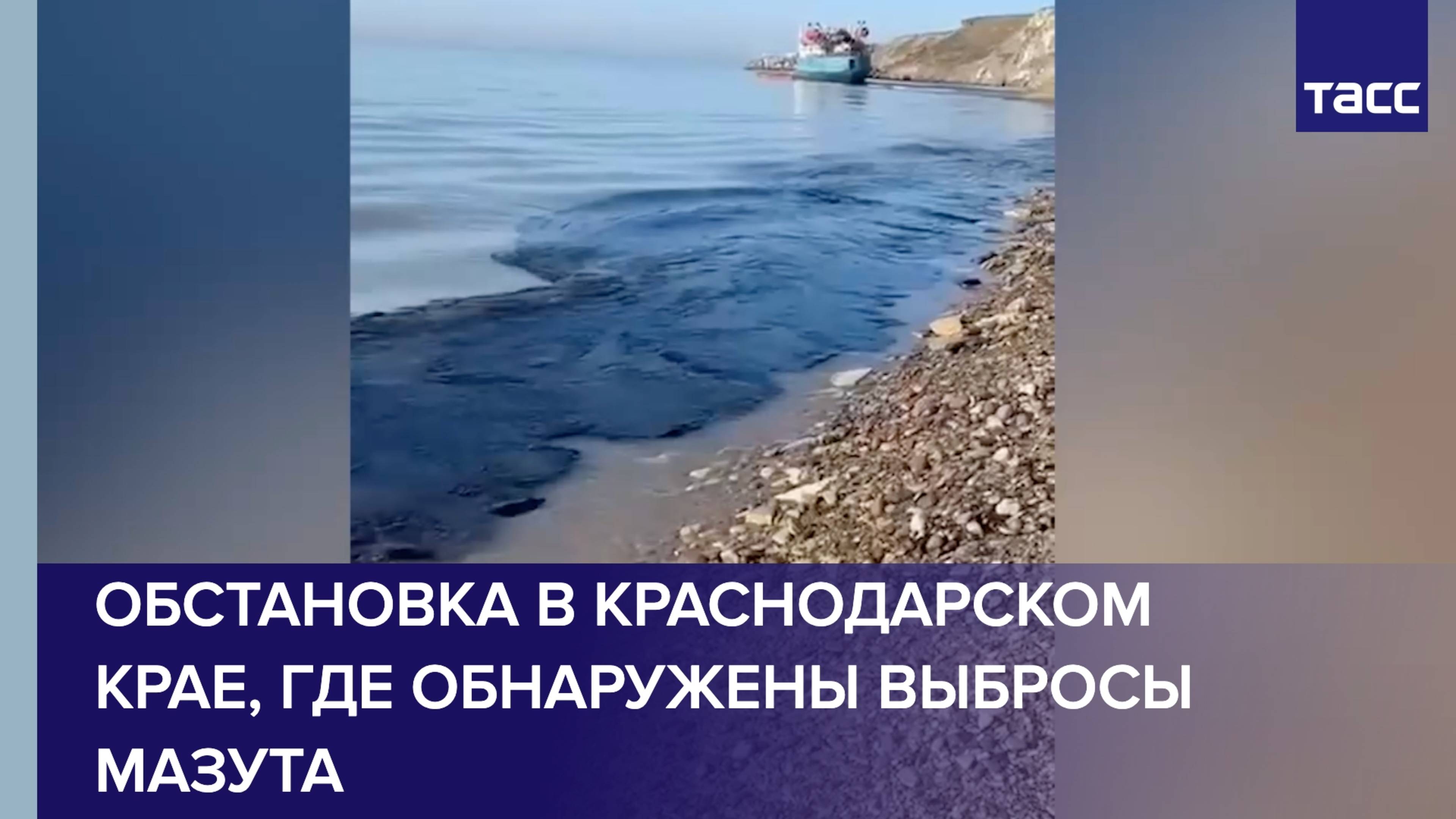 Обстановка в Краснодарском крае, где обнаружены выбросы мазута