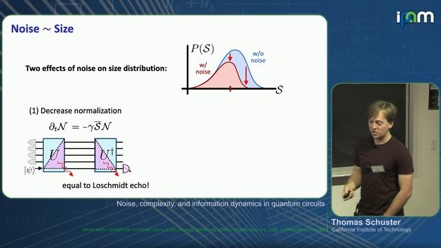 Thomas Schuster - Noise, complexity, and information dynamics in quantum circuits - IPAM at UCLA