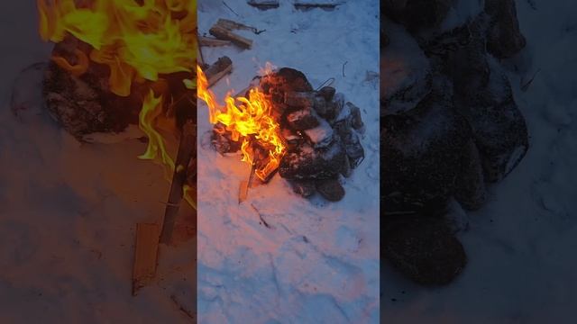 Походная баня в январе