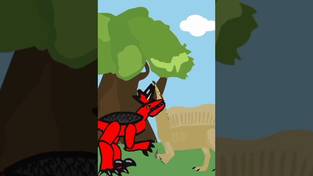 ultimasaurus vs spinosaurus (part 2/4) #animation #shortsvideo #funnyshorts #funny #fight #shorts