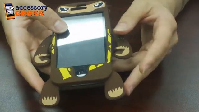 Nugo Labs Robotector Apple iPhone 4 Silicone Case - Brown Monkey