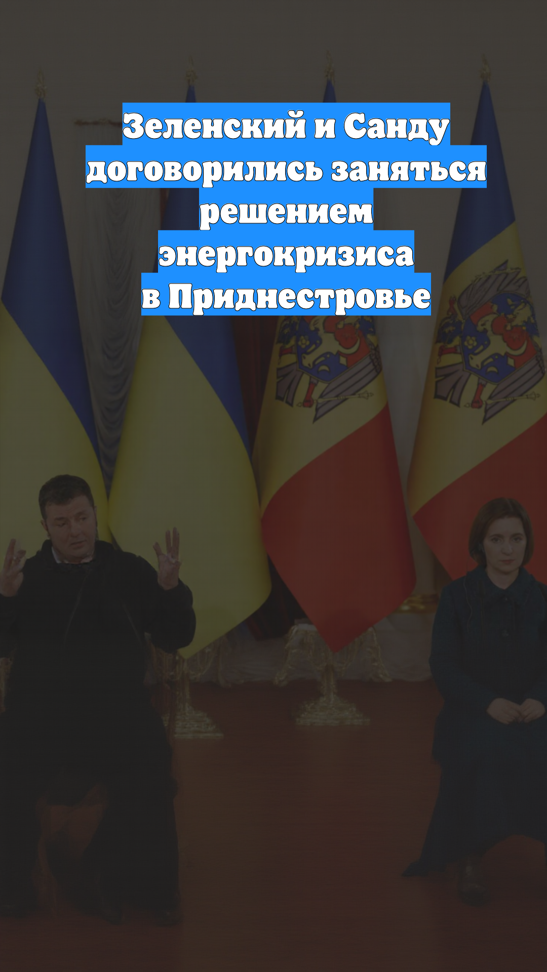 Зеленский и Санду договорились заняться решением энергокризиса в Приднестровье