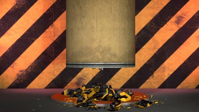 Bumblebee Crushed by Hydraulic Press (Transformers Hydraulic _ SFM Transformers Animation)