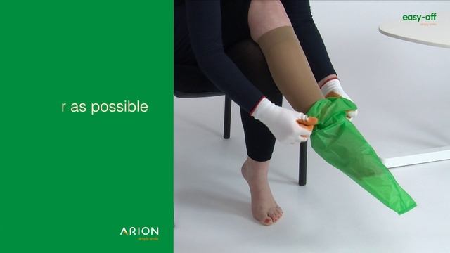 Arion Easy-Off, doffing aid for medical compression stockings (EN instructions video)