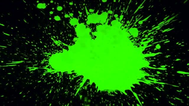 Green Screen Paint splat - брызги краски хромакей