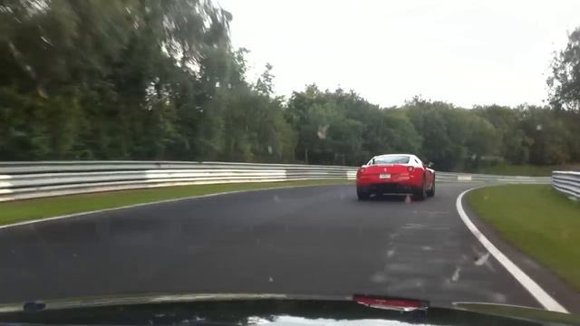 ALONEN 1M + 599GTB @ Nordschleife vs crazy bikerider