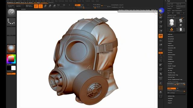 BPR Visualization in ZBRUSH. BPR Визуализация в ZBRUSH (на русском)