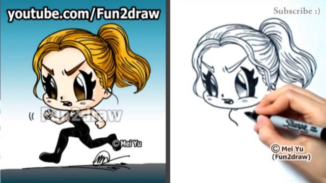 Divergent - Tris Prior - Dauntless - How to Draw People - Fun2draw | Online Drawing Tutorials