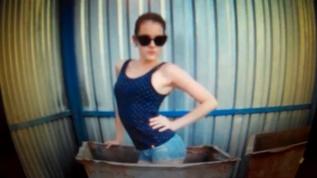 Hysterical laughter over the Russian girl in the trash. Russian top model. Russian global model