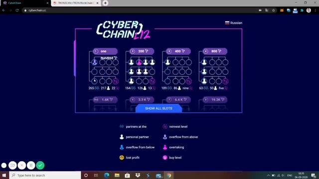 Cyber Chain Earning Froof New Tron Smart Contract