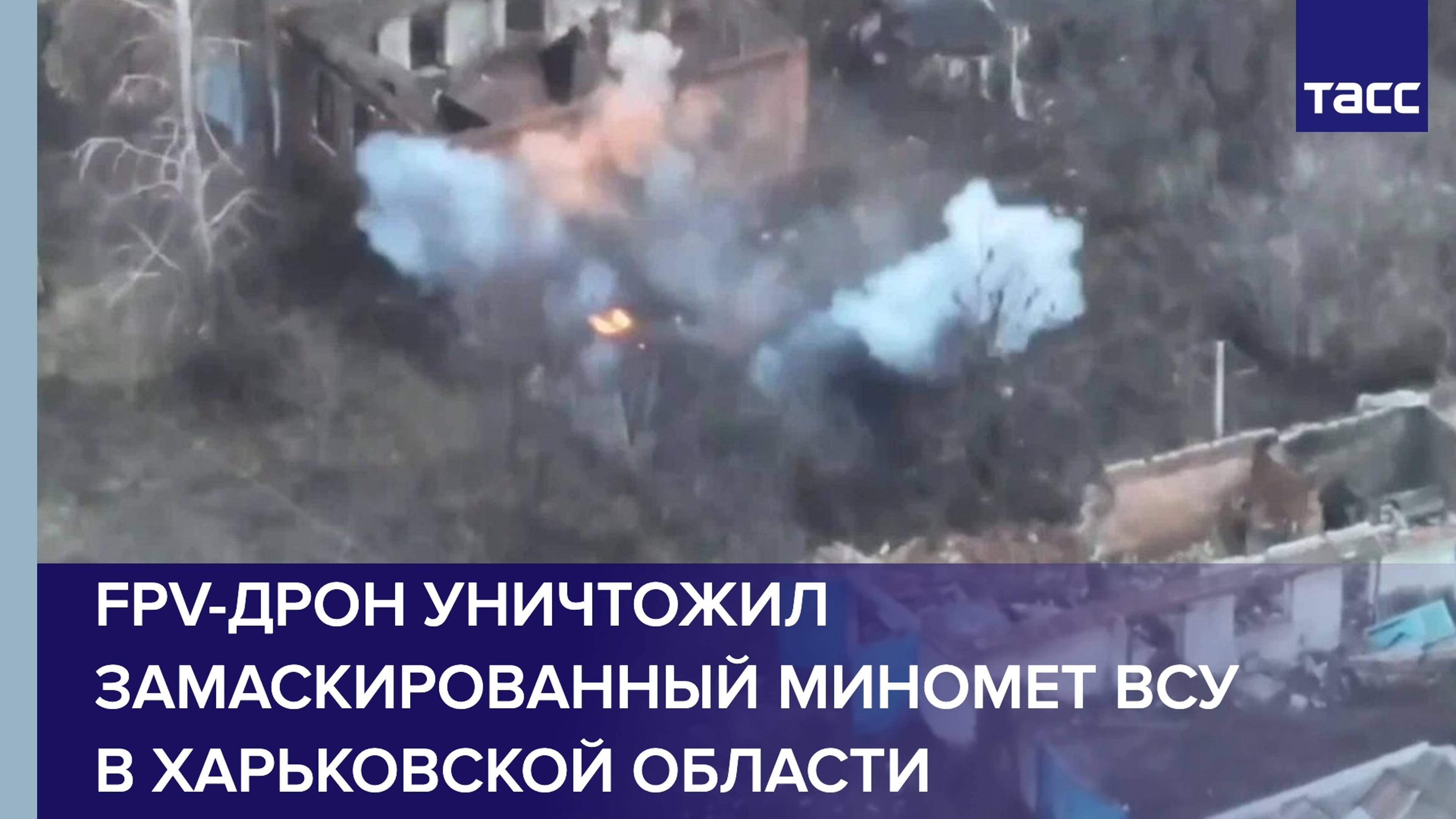 FPV-дрон уничтожил замаскированный минометный расчет ВСУ в Харьковской области