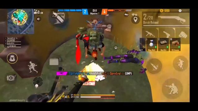 4 Vs 4 op head short game play Smart gamer yt 9r/Garena free fire