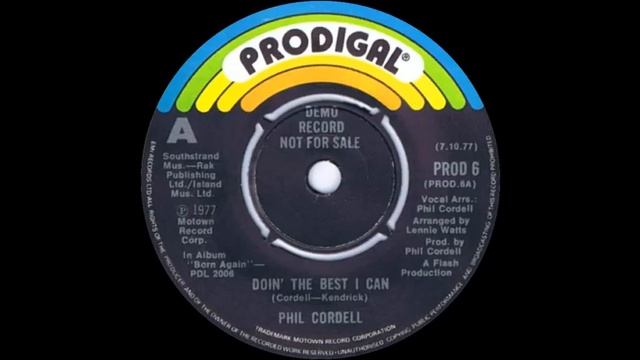 Phil Cordell - Born Again 1977 LP - Doin' The Best I Can
