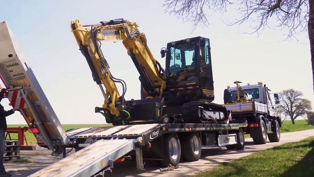 Baumaschinenlogistik mit dem Unimog U 430