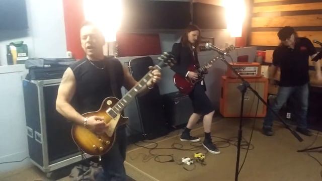 AcDc tribute rehearsal