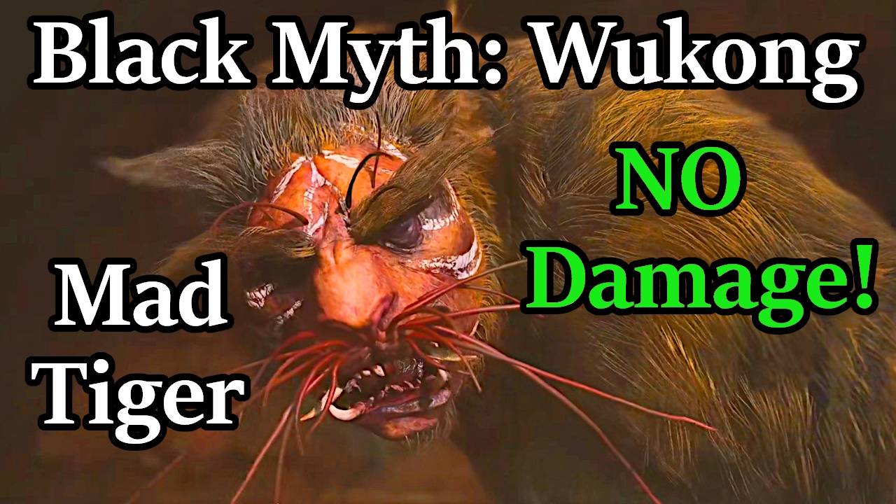 Black Myth Wukong. Секретный босс: Безумный Тигр ( БЕЗ урона/NO damage )