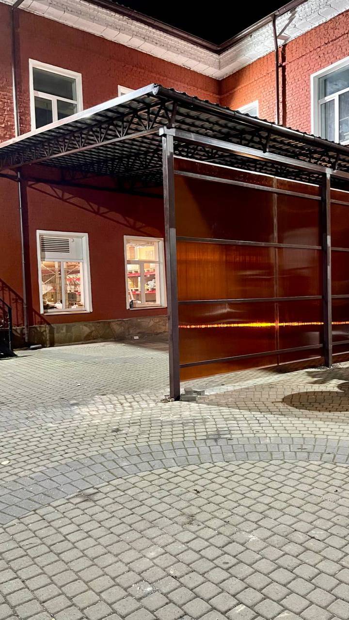 Односкатный навес из металлочерепицы, Арт. 400