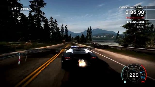 NFS Hot Pursuit 2 - Lamborghini Reventón Police Car on dirt road Rapid Response