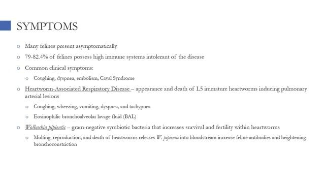 An Overview of Feline Dirofilariasis