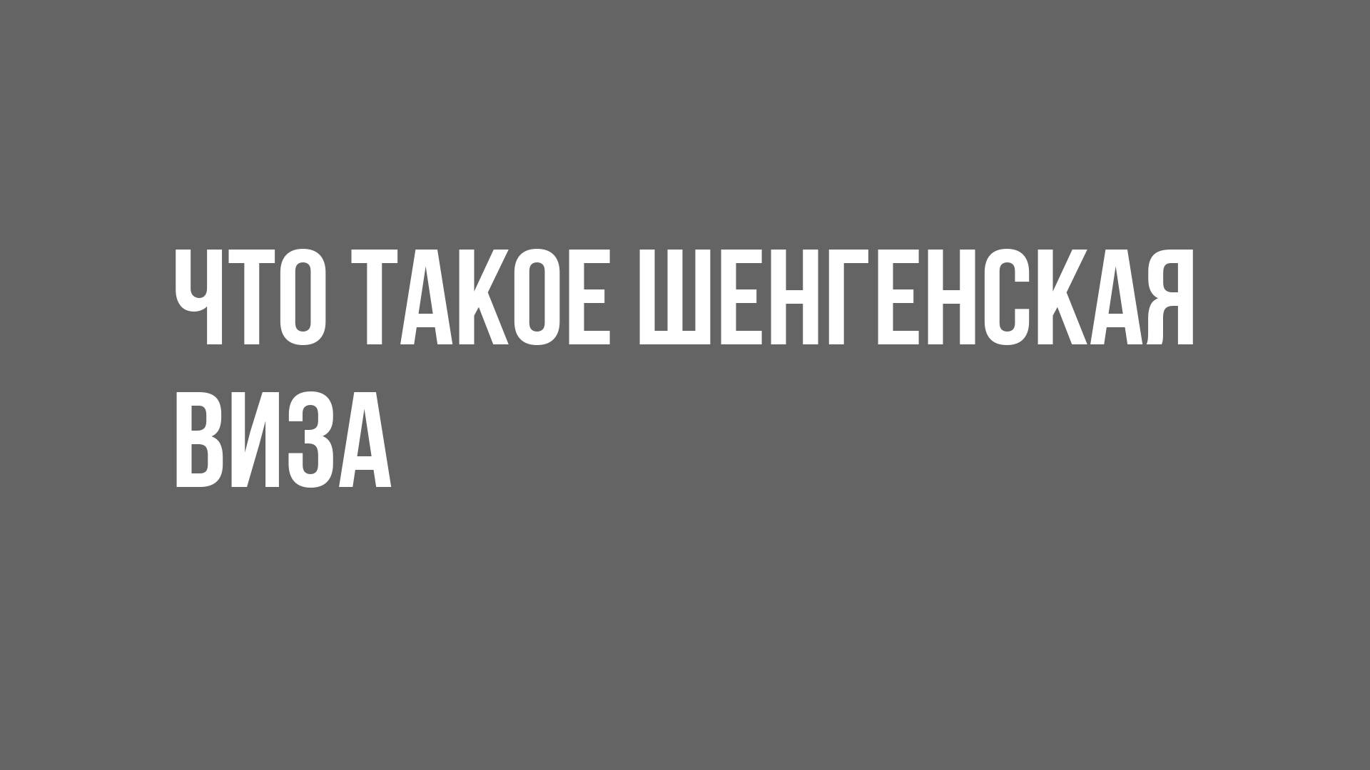 Что такое шенгенская виза