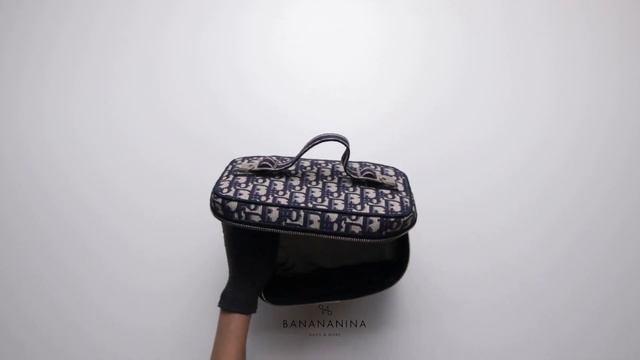 Christian Dior Oblique Diortravel Vanity Case Navy
