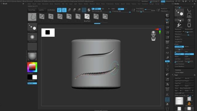 Create HAIR, ROPE and CHAINS with Zbrush CURVE BRUSHES! (720p)