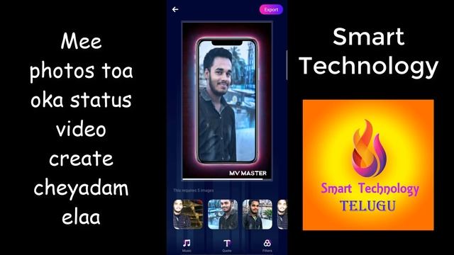 How to create statuses by MV Master | Telugu || Smart Technology