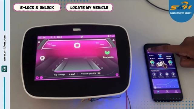 Smart Automotive Manager - SAM iOS App demo on Renesas RH850 Instrument Cluster