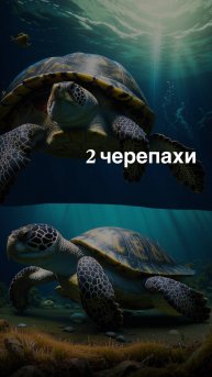 𝟐 черепахи
