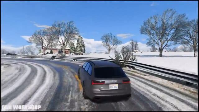 GTA 5 MOD | Audi RS6 C7 - 2016 | Drive in the SNOW! | +quattro MOD | ENB PC - 60 FPSvip