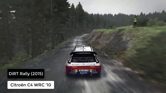 Citroën C4 WRC in seven different racing games