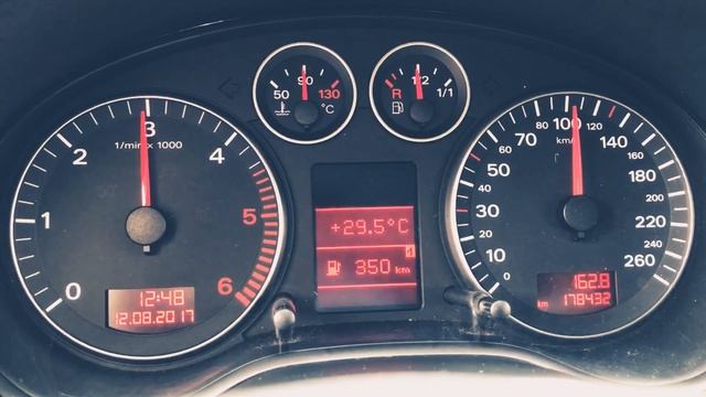 Audi A3 8P instrument cluster test / needle sweep / gauge test /