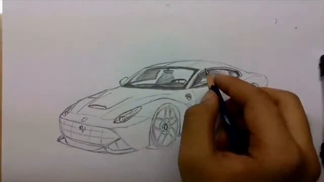 How to draw Ferrari car | Simple & easy sketch