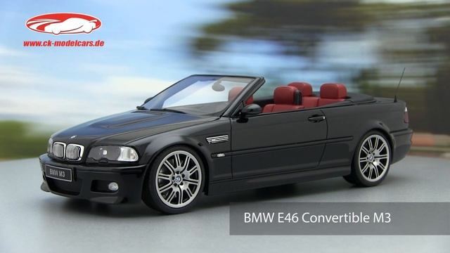 ck-modelcars-video: BMW E46 Convertible M3 Baujahr 2004 schwarz 1:18 OttOmobile