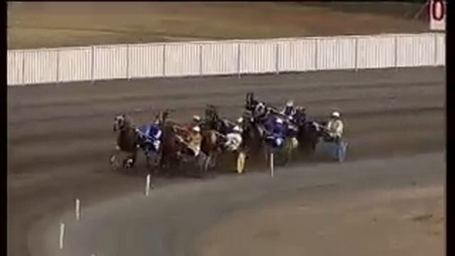 race fall  at menangle with100m to go