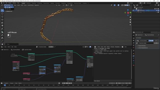 1. Chain Draw Curve Edit mode_ru