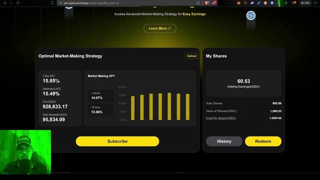 PPROFIT UDATE - ApeX Pro DEX Smart Liquidity Pool - Automated Market Maker Crypto Trading Strategy