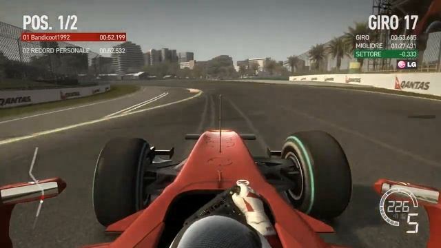 Record personale F1 2010 PC - Ferrari F10 Melbourne 1:26.664 - diff. al 100% + mappatura crociera