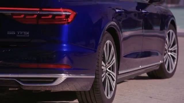 2018 Audi A8 L in Navarra Blue Metallic - Footage-Motor car