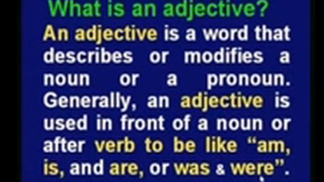 MyEnglish4 Grammar3 Part 1: What is an Adjective?