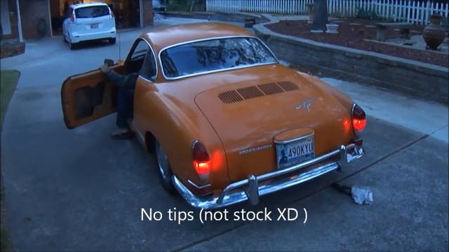 Volkswagen Karmann Ghia Opened Exhaust (No Tips)