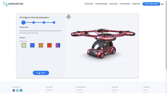 CPQ (Configure-Price-Quote) 3D Demo: Passenger Drone Configurator