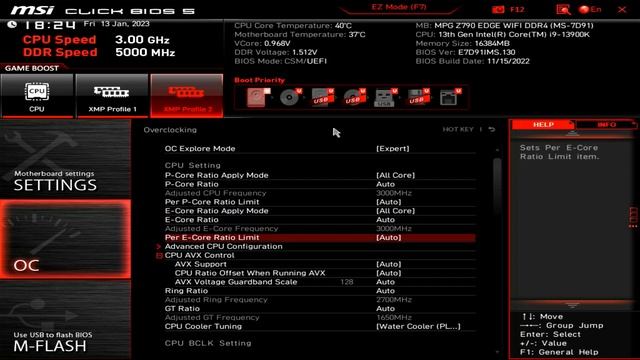 MSI MPG Z790 EDGE WIFI DDR4